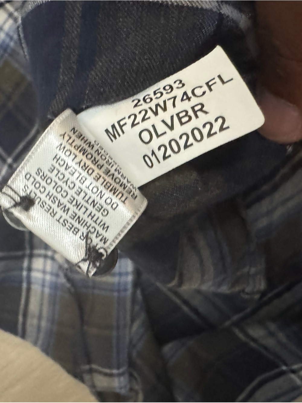 Peter Millar Men's Casual Blue Grey Olive Plaid Button-Up Flannel - XL- EUC - Picture 8 of 10